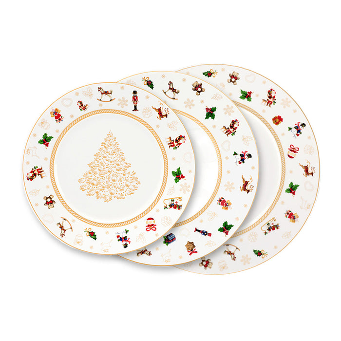 Weissestal Servizio di Piatti 3 Pz Toys Natale