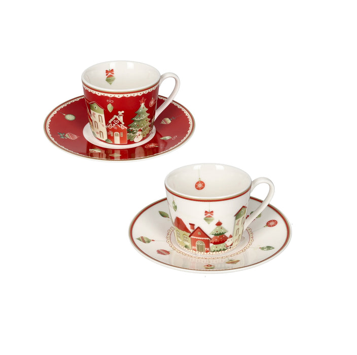 Set 2 pezzi Tazzina caffé Natale