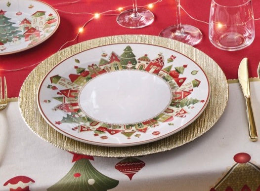 Set 4 pezzi sottopiatto natalizio
