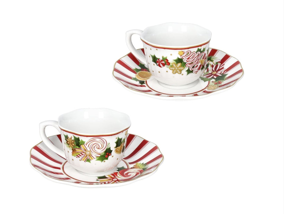Set 2 tazzine caffé natalizie Brandani linea le chicche