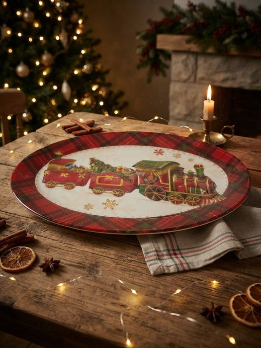 Vassoio melamina piccolo ovale Brandani linea Christmas