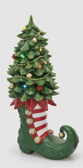 Decoro pino con stivale EDG led h 39