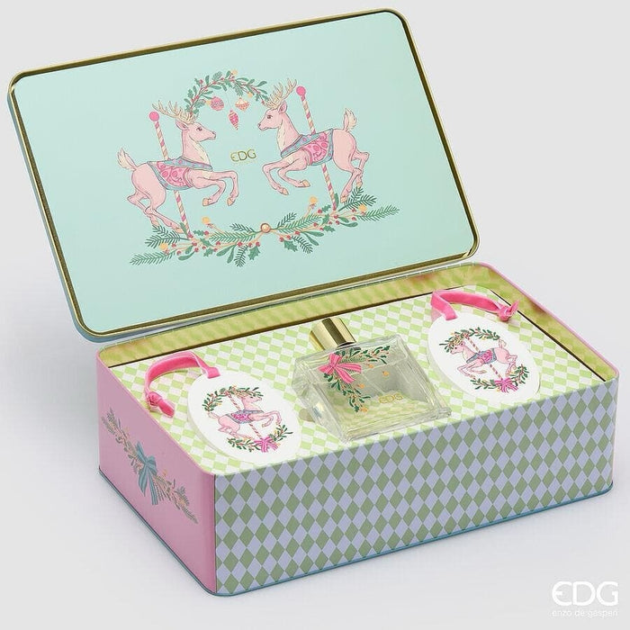 Set profumatore e gessetto scrigno EDG 100ml CF 3 pz h 10 L33 L21 C6
