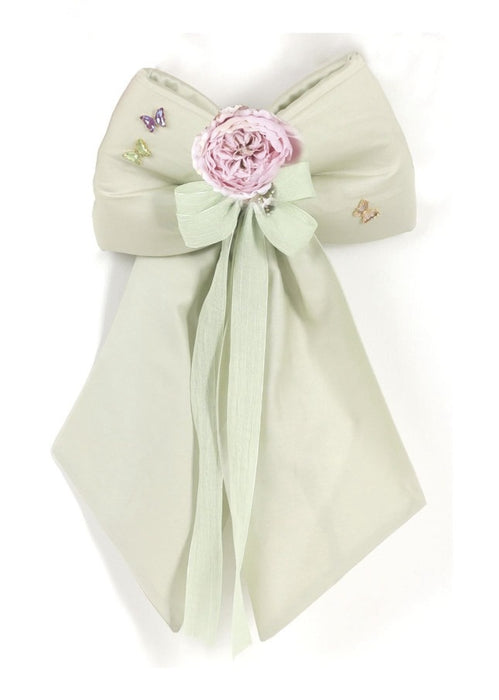 Fiocco Verde con Applicazioni Farfalle 50x30