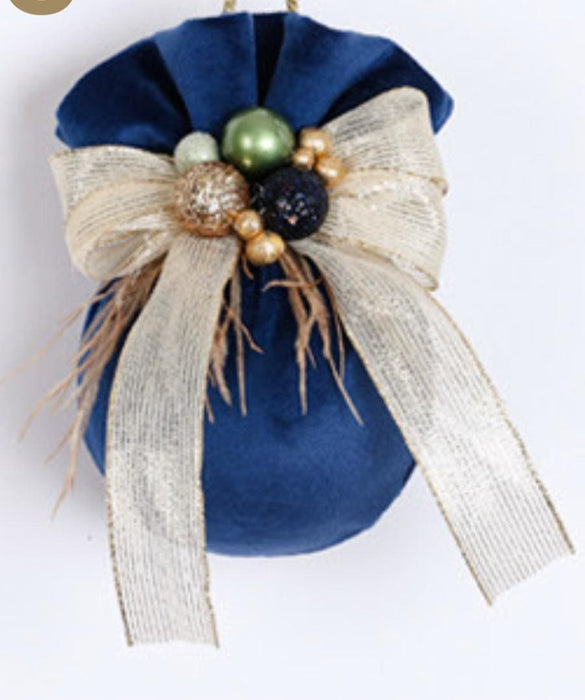 Sfera in velluto amaranto con decorazione D9 cm