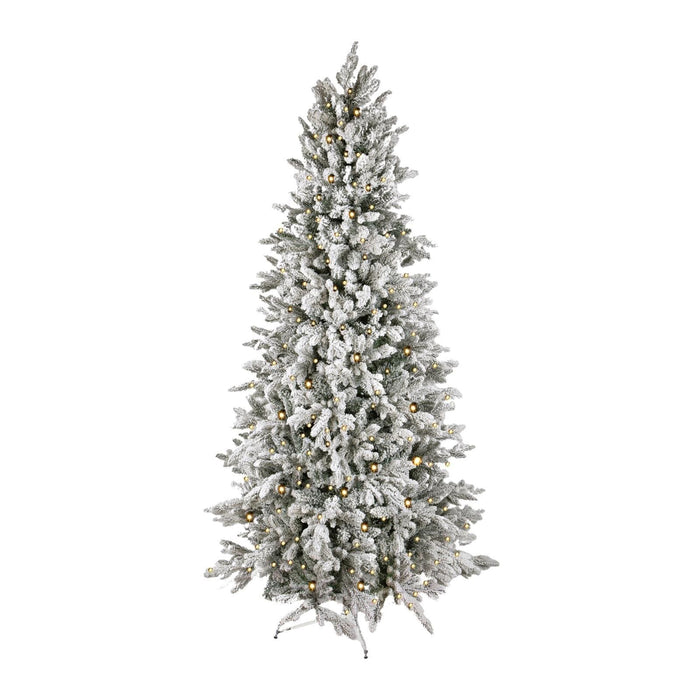 Abete innevato C/350 LED PE/PVC Brandani