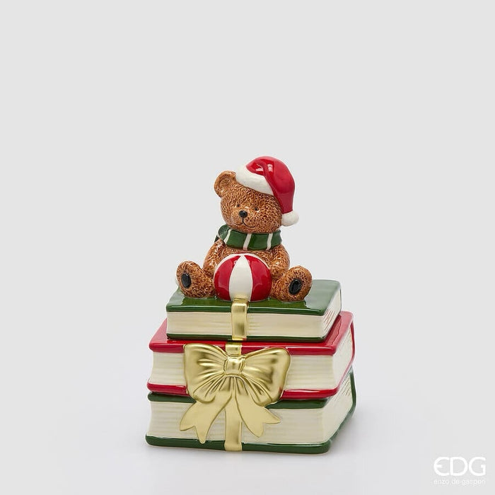 Contenitore orso con libri H23 L16.5