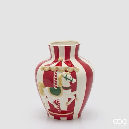 Vaso cavallo giostra anfora H26 D21 C6