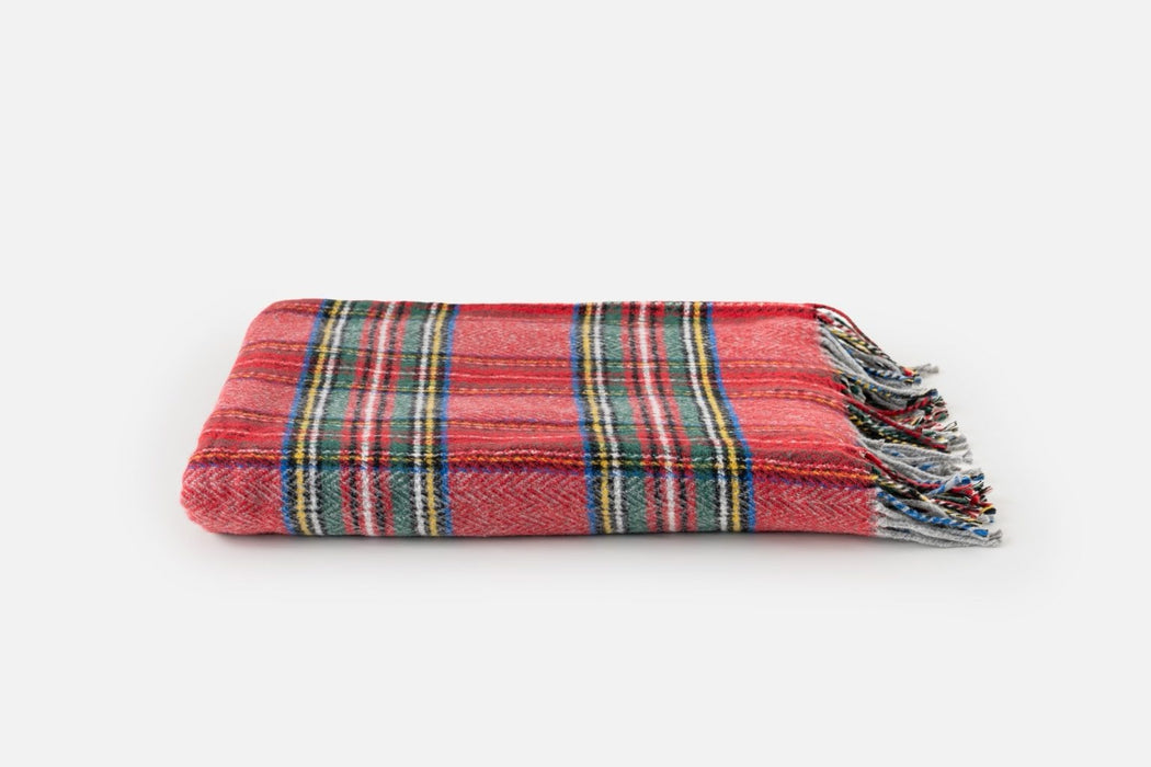 Plaid natalizio rosso scozzese