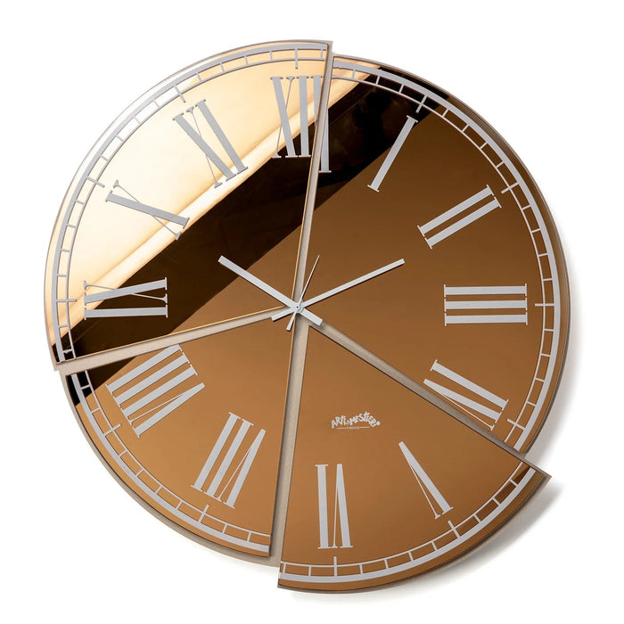 Orologio da parete Kintsugi - Beige e Ambra