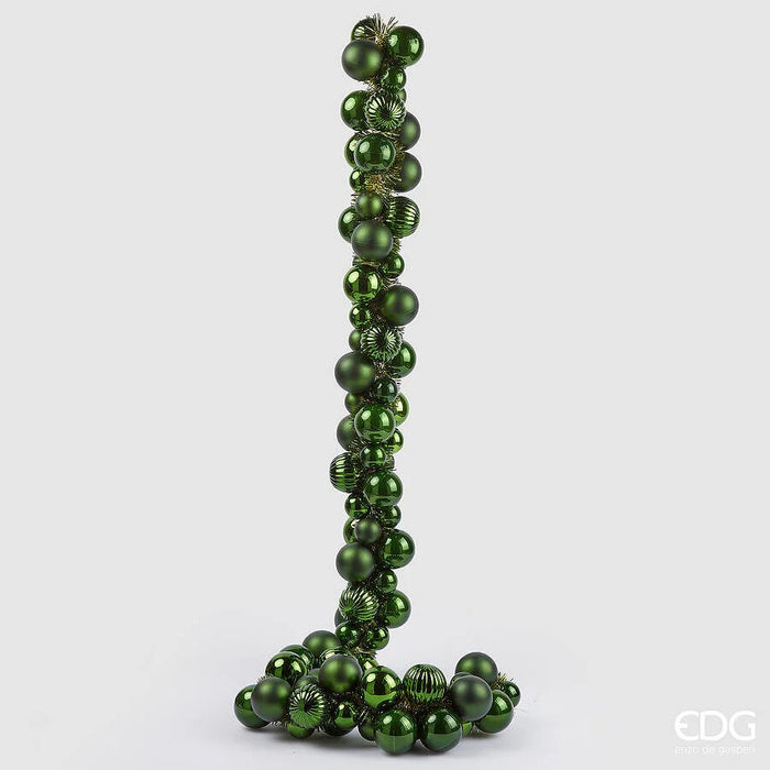 EDG Enzo De Gasperi Festone Natalizio Palle Mix 100 Pezzi L 150 cm Verde