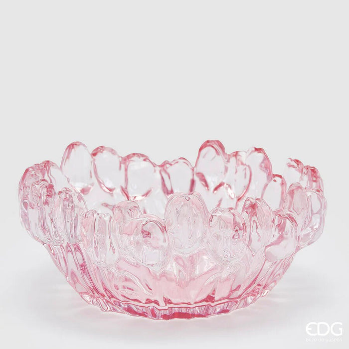 Vaso Tulipano H12 D30 cm in Vetro Rosa