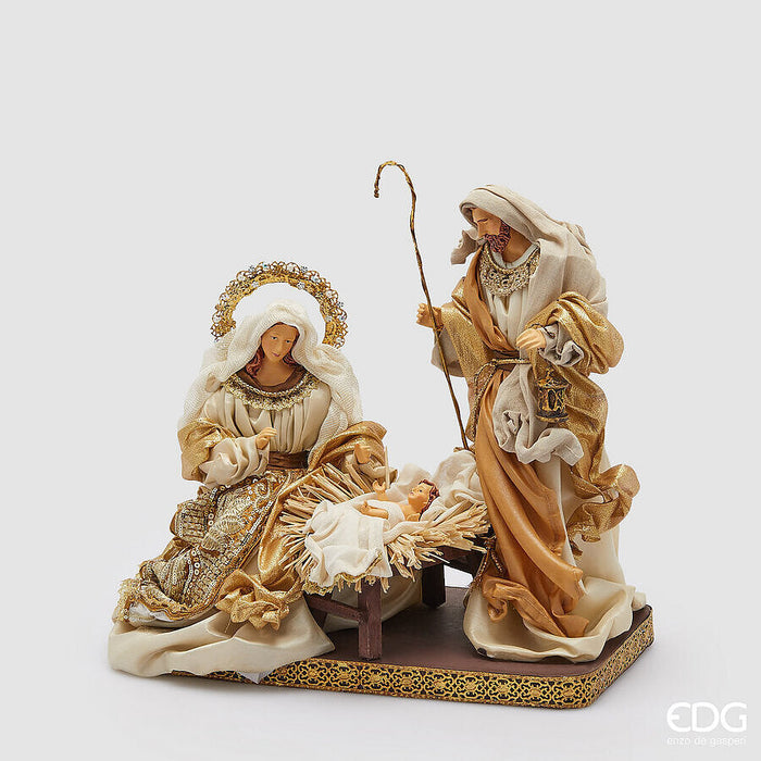 Statuetta Natalizia Natività con Base H 40 Cm Hazelnut - EDG