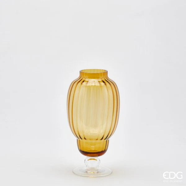 Vaso Biforma Righe H29,5 D16 C3 Amber