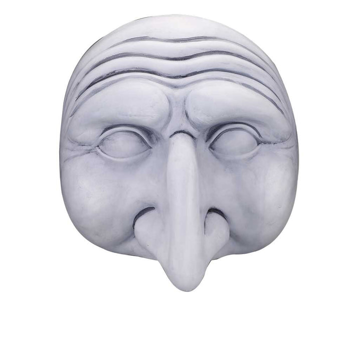 Maschera di Pulcinella in Terracotta Grande Bianco