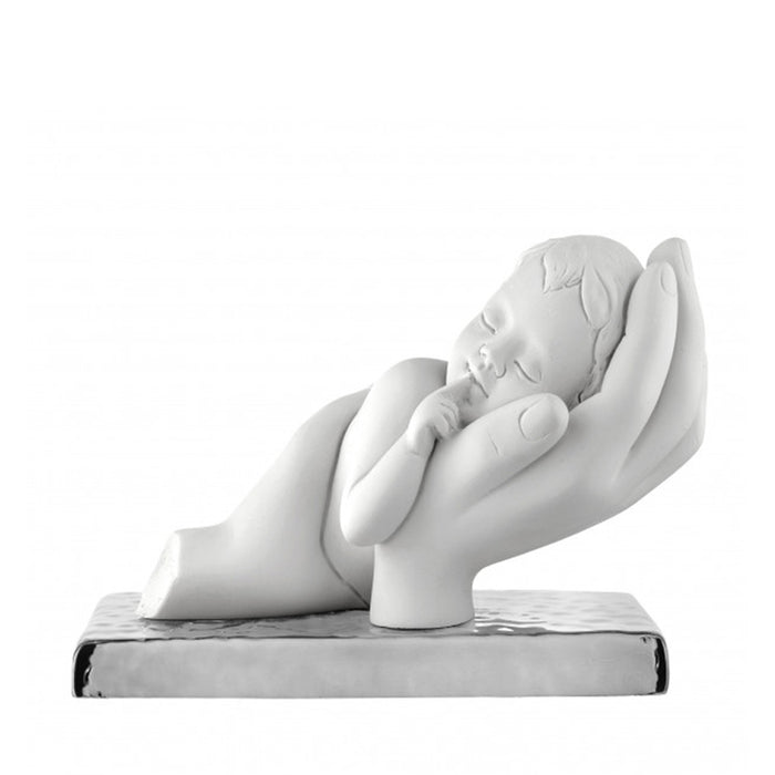 Scultura Bimbo Tra Le Mani H.11-Argento