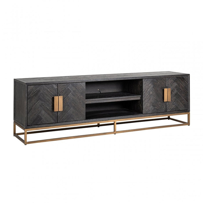 TV-Unit Blackbone brass 4-doors 201