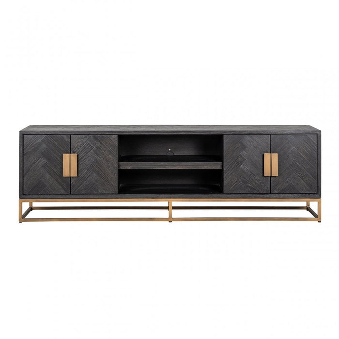 TV-Unit Blackbone brass 4-doors 201