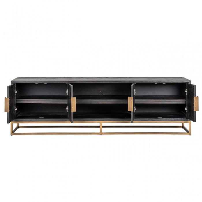 TV-Unit Blackbone brass 4-doors 201