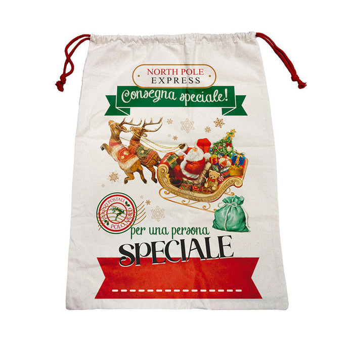 Brandani Sacco dei Reagli di Babbo Natale in Cotone 50x70 cm