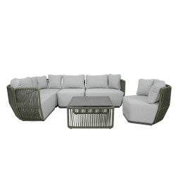 Set Divano Angolare Modulabile da Giardino - Manchester