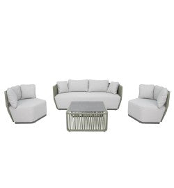 Set Divano da Giardino in Alluminio, 5/6 Persone - Liverpool