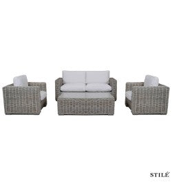 Set Divano da Giardino in Rattan Kabù e Legno - Tripoli