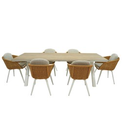 Set Tavolo e Sedie da Giardino in Alluminio, 6 Persone - Sheffield