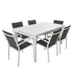 Tavolo Rettangolare Allungabile in Alluminio Bianco | Coffee