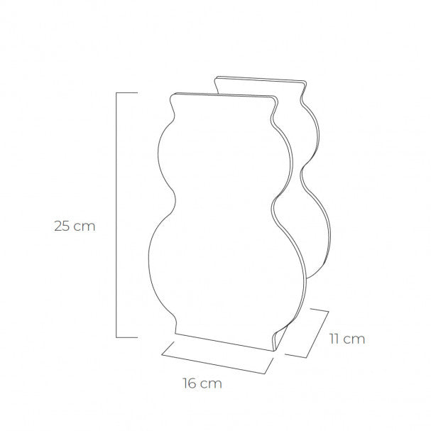 Vaso piccolo in plexiglass dal design moderno