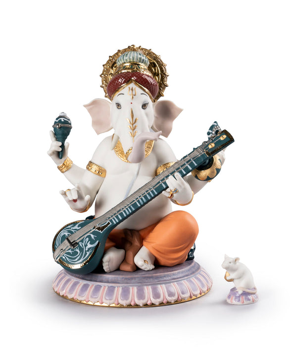 Figurina Ganesha con veena. Edizione limitata