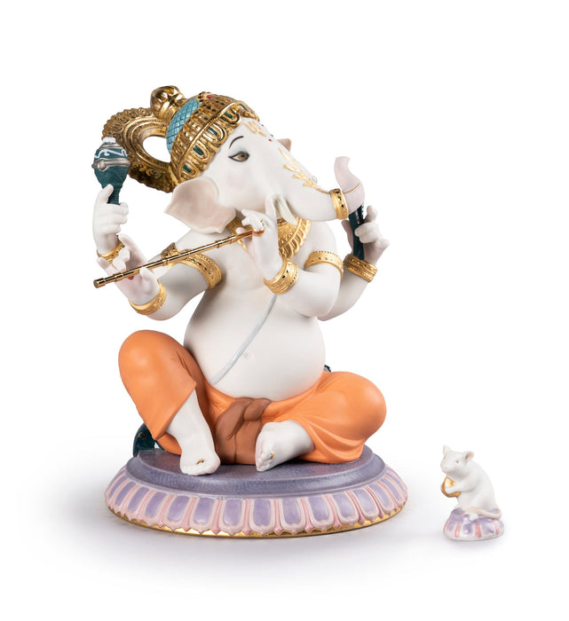 Figurina Ganesha con bansuri. Edizione limitata