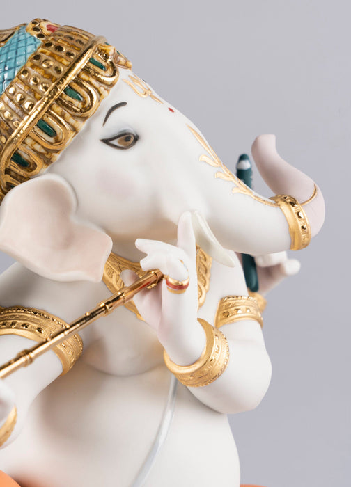 Figurina Ganesha con bansuri. Edizione limitata