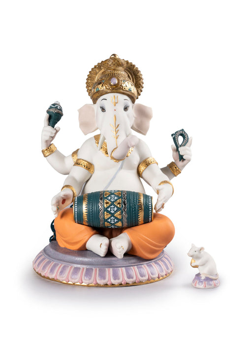 Figurina Ganesha con Mridangam. Edizione limitata