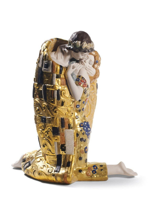 Scultura Coppia Il bacio di Klimt. Lustro oro