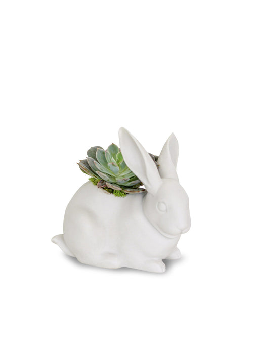 Figurina Bunny Garden. Bianco mate. Plant the Future