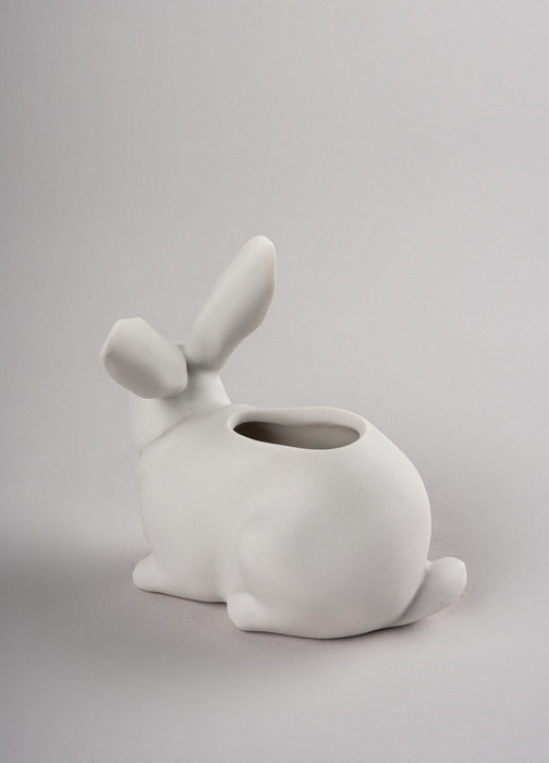 Figurina Bunny Garden. Bianco mate. Plant the Future