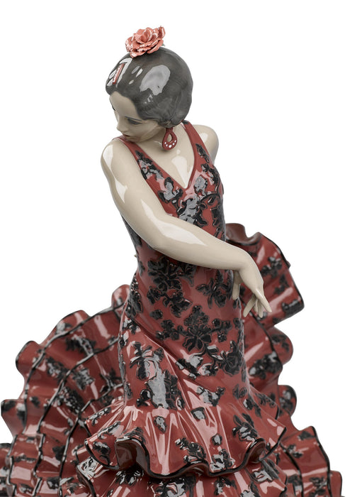 Scultura Donna Flamenco. Rosso