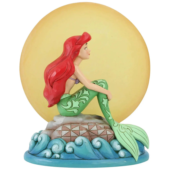 ARIEL SULLA SUA ROCCIA CON LUNA LUMINOSA - DISNEY TRADITIONS