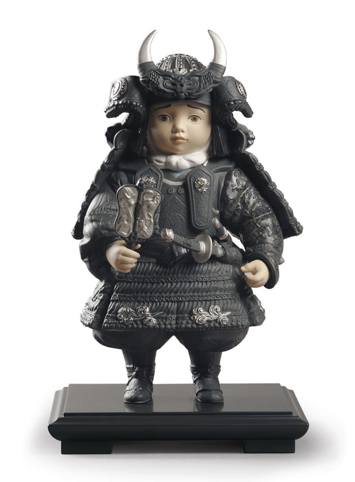 Figurina Bambino Samurai. Lustro argento. Edizione limitata