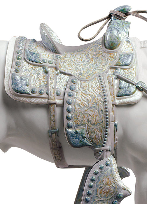 Scultura Quarter Horse bianco