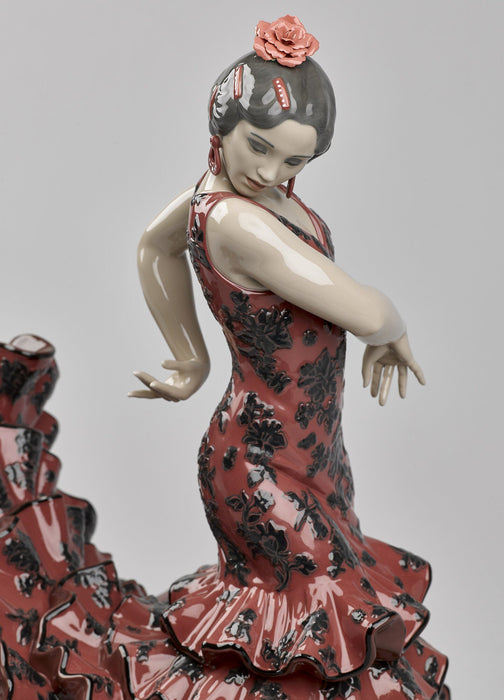 Scultura Donna Flamenco. Rosso