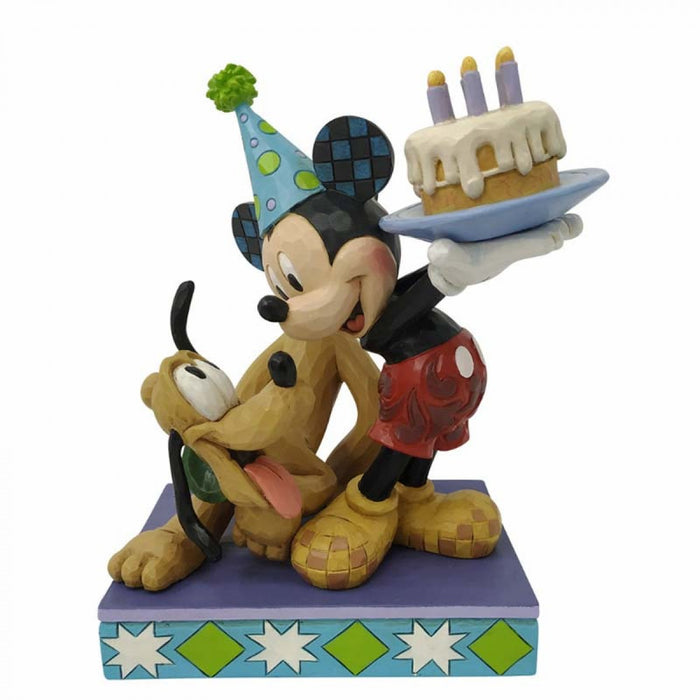 Topolino e Plutone con torta 16 cm Disney Traditions