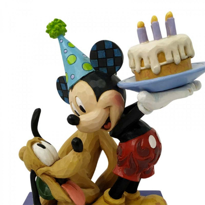 Topolino e Plutone con torta 16 cm Disney Traditions