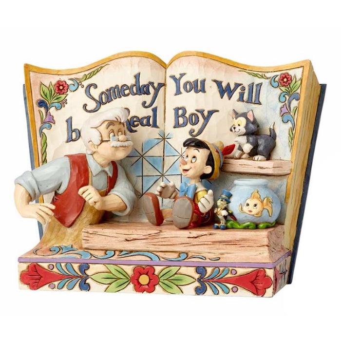 Pinocchio Libro delle fiabe "Un giorno sarai un bambino vero" 15 cm cm Disney Traditions