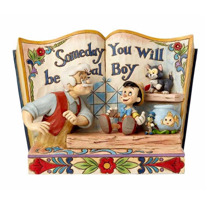 Pinocchio Libro delle fiabe "Un giorno sarai un bambino vero" 15 cm cm Disney Traditions