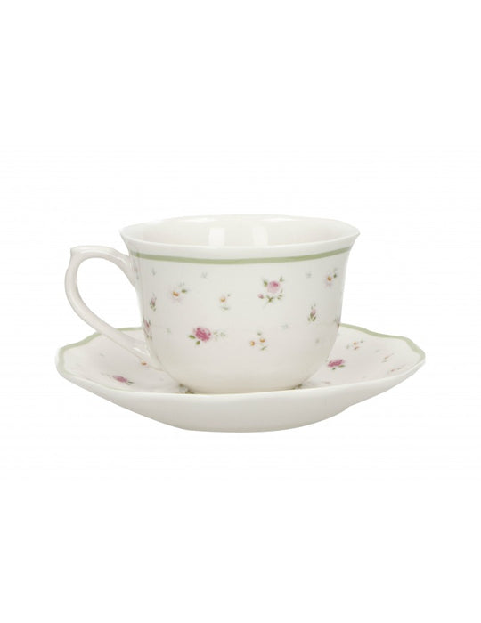 TAZZA THE NONNA ROSA SET 2 PZ PORCELLANA