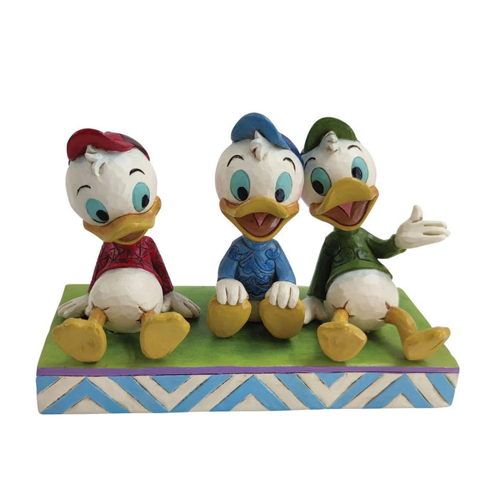 Enesco Disney Traditions - Statuetta seduta Qui Quo e Qua