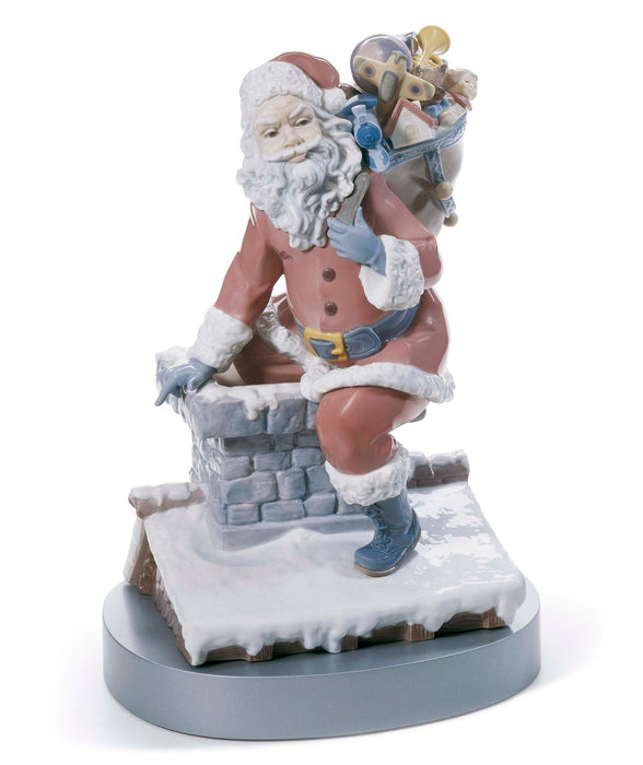 Figurina Babbo Natale Giù per il camino Edizione limitata