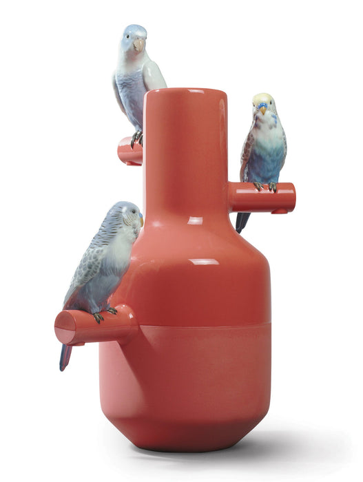 Vaso Parrot Parade. Rosso corallo